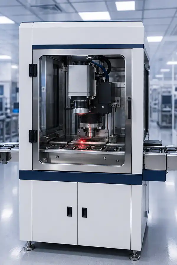 Semiconductor laser marking system for device identification and traceability