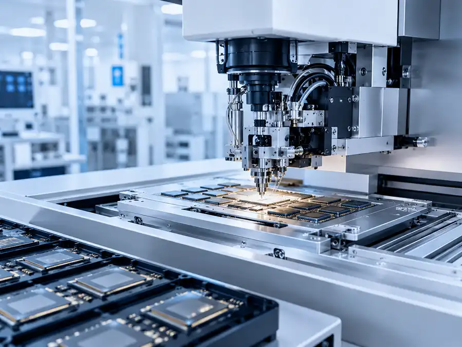 Semiconductor die bonding and wire bonding production equipment