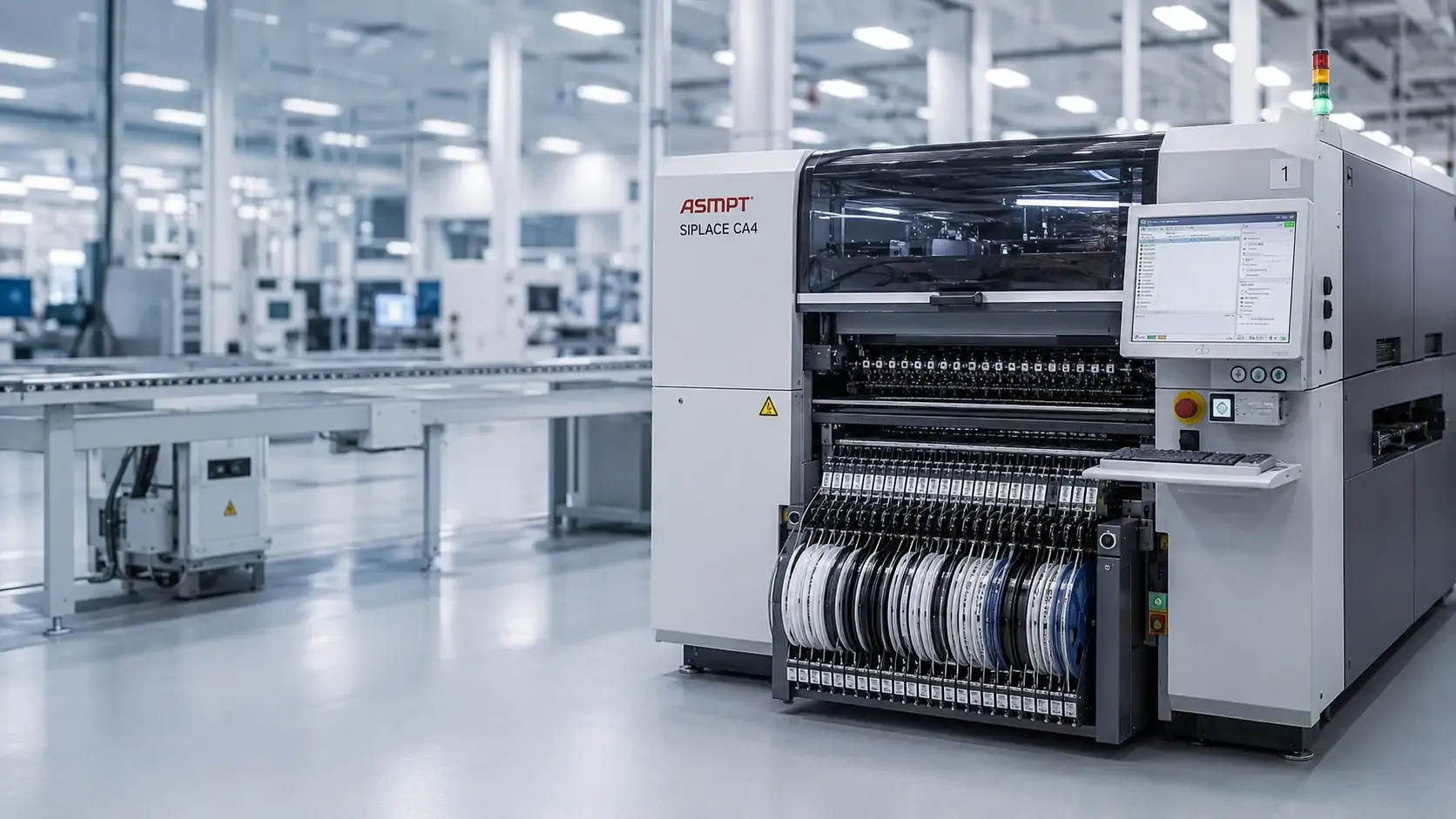 ASMPT SIPLACE CA4 hybrid SMT and semiconductor chip assembly machine