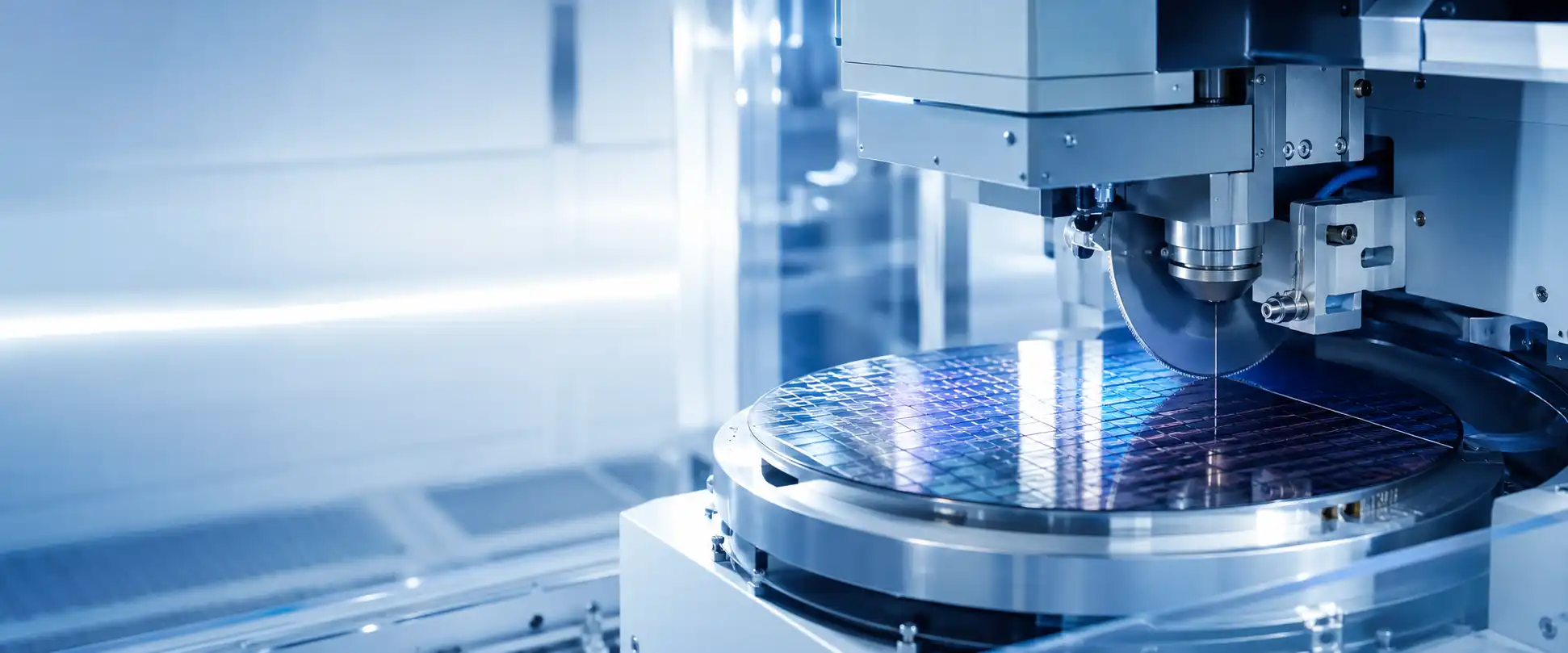 Wafer cutting process from mounting and alignment to dicing and inspection