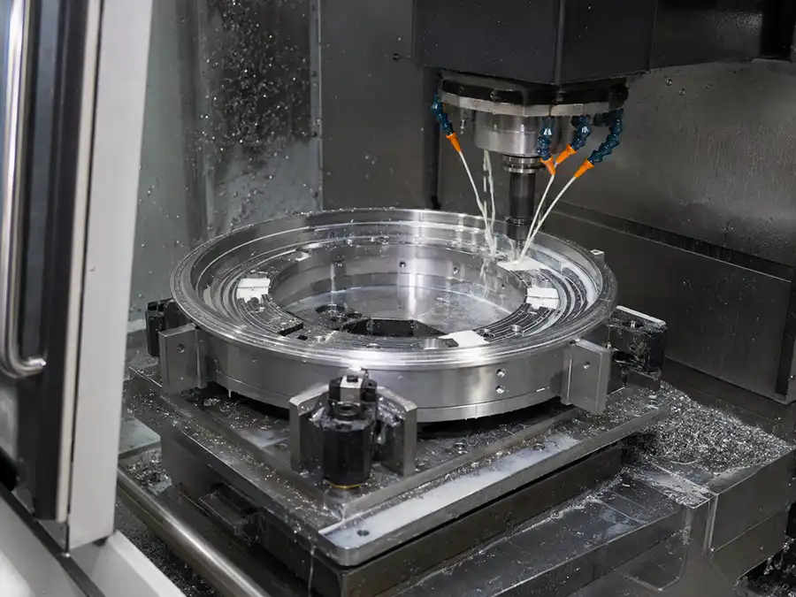 Machining vibratory bowl feeder bases and outlet interface parts