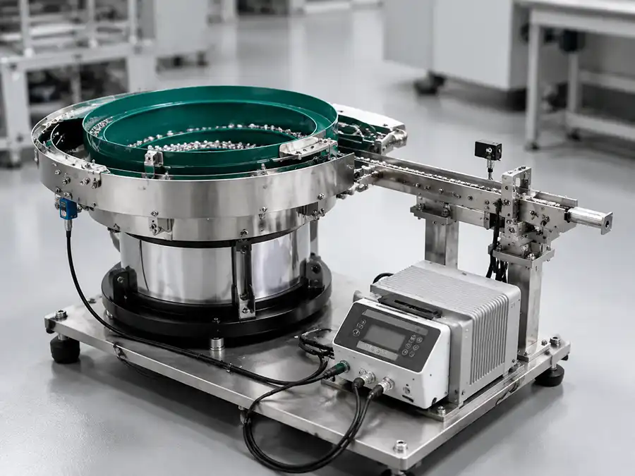 Vibratory bowl feeder system with controller and linear track